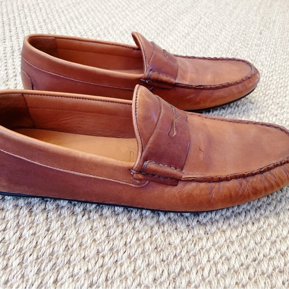 Allen Edmonds Super Sport Moc Toe Penny Loafer Datk Chili Leather Size 10.5 - Picture 5 of 11